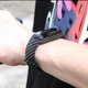 Ремінець силіконовий для фітнес браслета Xiaomi Mi Band 5/6/7 Silver Carbon з металевою кнопкою (mrk2503) - зображення 3
