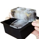 Форма силиконовая для льда Кубики 4 ячейки 4.5см с крышкой Ice Square для виски - изображение 6