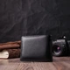 Мужской кошелек-зажим из натуральной кожи ST Leather 22460 Черный - изображение 7