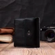 Женский оригинальный кошелек среднего размера из натуральной кожи ST Leather 19500 Черный - изображение 8