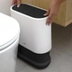 Ведро для мусора MVM BP-14 пластиковое 10 л Бело-черное (BP-14 WHITE/BLACK) - изображение 8