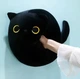 Мягкая Игрушка Кот 20х25 см, Подушка, Обнимашка Черный - изображение 3