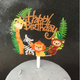 Топпер Для Торта Happy Birthday Африканские Животные | Разноцветный - изображение 3