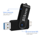 Флешка Bliksem USB 2.0 OTG 64 ГБ металева скоба (3в1) USB + Type-C + USB micro Black - зображення 5