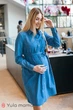 Платье - рубашка для беременных и кормящих из тонкого джинса Vero XS Юла Мама Голубой DR-10.032 - изображение 8