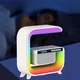 Ночник аккумуляторный RGB G3 с беспроводной зарядкой 15W и Bluetooth колонкой 3W смарт лампа - изображение 4