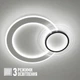LED люстра MERVIN 75W R ON/OFF бело-черная Luminaria 7500Lm управляемая (без пульта) WHITE/BLACK 500х400х70мм - изображение 7