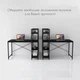 Компьютерный стол Лофт 120 x 60 см Bonro BN-003 Loft темно - коричневый с боковыми полками Рабочий офисный - изображение 3