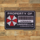 Шеврон Property of Umbrella Corp., 8х5, на липучці (велкро), патч друкований - зображення 1