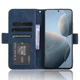 Чехол-книжка с кармашками Deexe Wallet Stand для Xiaomi Poco X6 Pro - Blue - изображение 3