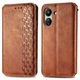 Чехол Deexe Rhombus Wallet для Xiaomi Redmi 13C / Poco C65 - Brown - изображение 1