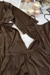 Комплект домашний женский тройка: халат шорты майка Minore Collection L-XL шоколад - изображение 9