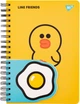 Блокнот 2 в 1 YES Line Friends В5 + B7 80+20 листов в клетку (5056574422194) - изображение 1