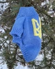 Вязаный Свитер для Собак с Гербом Украины Hand Made Размер S цвет Голубой (00089) - изображение 4