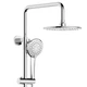 Комплект: Душова кабіна DUSEL A516 100х100 Chrome, скло прозоре+ Душова система зі змішувачем DUSEL LACIO Chrome - зображення 7