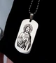 Армейский жетон с иконой Пресвятая Богородица Защитница Воинов, ювелирная сталь - изображение 3