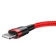 Кабель для iPhone 2м. USB to Lightning 1.5A Cafule, красный Baseus для зарядки и передачи данных (CALKLF-C09) - изображение 2