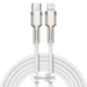Кабель Baseus Cafule Metal Type-C to Lightning PD 20W 1m для Apple iPhone iPad AirPods White - изображение 1