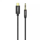 Кабель AUX Baseus Yiven Type-C to 3.5 mini jack 1.2m Black - зображення 1