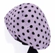 Медицинская шапочка женская HeadwearUniverse универсальная принт Горохи чёрные на сиреневом - изображение 2