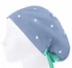 Медицинская шапочка женская HeadwearUniverse универсальная принт Горохи на серо-голубом - изображение 3
