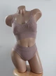 Комплект нижнего белья в рубчик топ бюстгальтер трусики Honey Fashion Accessories XS/S темная пудра (2-74) - изображение 1