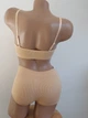 Комплект нижнего белья в рубчик топ бюстгальтер трусики Honey Fashion Accessories XS-S бежевый (2-72) - изображение 8