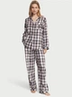 Женская пижама (Штаны+рубашка) Victoria's Secret Flannel XS Серая - изображение 1