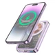 Внешний аккумулятор HOCO Ice Crystal magnetic fast charging power bank Q14 5000mah |Type-C,QC/PD,20W/3A Purple - изображение 1