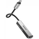Перехідник Baseus 3-in-1 Lightning to Dual Lightning 3.5 mm Female Silver/Black (CALL52-S1) - зображення 3