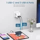 Сетевой фильтр тройник LENCENT PA037EU 7 в 1 с выключателем + 2 USB/2TYPE-C - изображение 2