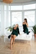 Пижама женская четверка халат майка шорты брюки Tina Collection M изумруд - изображение 5