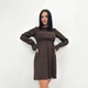 Женское модное вельветовое платье с завышенной талией GF08574 цвет коричневый, размер 50/52 - изображение 1