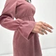 Женское модное вельветовое платье с завышенной талией GF08574 цвет пудровый, размер 46/48 - изображение 2