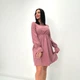 Женское модное вельветовое платье с завышенной талией GF08574 цвет пудровый, размер 46/48 - изображение 3