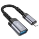 Перехідник HOCO iP male to USB female 2.0 converter UA24 grey - зображення 8