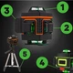 4D Нівелір лазерний рівень Hikey Cross-Line Laser 360 з перехресною лінією 25 м зі штативом та аксесуарами - зображення 4