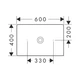 Умывальник накладной HANSGROHE AXOR Suite 600x400x80мм прямоугольный серый 42004340 - изображение 2