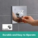 Внешняя часть смесителя без скрытой части HANSGROHE DuoTurn E хром латунь 155x155мм 75417000 - изображение 3
