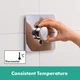 Внешняя часть смесителя без скрытой части HANSGROHE ShowerSelect Comfort Q хром латунь 155x155мм 15581000 - изображение 3
