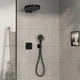 Зовнішня частина змішувача без прихованої частини HANSGROHE ShowerSelect Comfort Q чорний латунь 155x155мм 15583670 - зображення 5