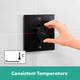 Внешняя часть смесителя без скрытой части HANSGROHE ShowerSelect Comfort E черный латунь 155x155мм 15572670 - изображение 4