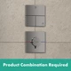 Перемикач потоку HANSGROHE ShowerSelect Comfort E прихованого монтажу латунний хром 15573000 - зображення 3
