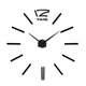 Великий настінний годинник Чорний 3D black DIY Clock 70-150 см (SH778052) - зображення 1