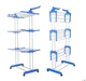 Сушилка для белья напольная Синий Tiers Garment Rack With Wheels (SH7711257) - изображение 4