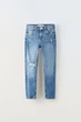 Джинси дитячі для дівчинки Zara SKINNY 7227/700 164 см Блакитний - зображення 1