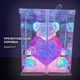 Романтический настольный LED ночник Bear's Heart, лампа-светильник с сердцем (розовый) - изображение 4