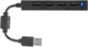 USB-хаб SPEEDLINK SNAPPY SLIM 4-port Passive USB 2.0 Black (SL-140000-BK) - зображення 2