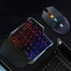 Комплект проводной игровая клавиатура для одной руки и мышь 198I G506 с подсветкой Black (3_04382) - изображение 3