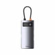 USB-Hub Baseus Metal Gleam Series 4-in-1 Multifunctional Type-C HUB Docking Station Gray （Type-C to USB3.0*3+RJ45*1 (WKWG070113) - изображение 1